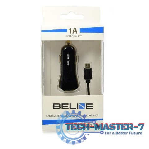 Ładowarka samochodowa USB + microUSB 1A czarna Ładowarka samochodowa USB + microUSB 1A czarna