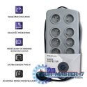 Listwa antyprzepięciowa Quick Switch, 8 gniazd, 2,5m, szara Listwa antyprzepięciowa Quick Switch, 8 gniazd, 2,5m, szara