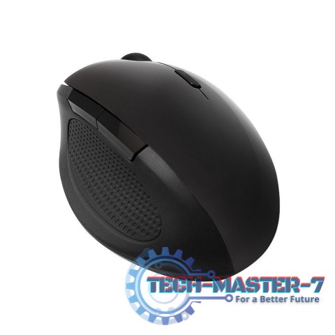Radiowa mysz optyczna 2.4GHz 1600dpi czarna ergonomiczna Radiowa mysz optyczna 2.4GHz 1600dpi czarna ergonomiczna