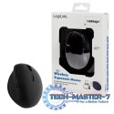 Radiowa mysz optyczna 2.4GHz 1600dpi czarna ergonomiczna Radiowa mysz optyczna 2.4GHz 1600dpi czarna ergonomiczna