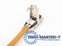 Wtyk modularny RJ45 kat.6A, PoE+, 10GbE, STP, ekranowany, metalowy, beznarzędziowy, AWG 27-22, zaślepka Wtyk modularny RJ45 kat.6A, PoE+, 10GbE, STP, ekranowany, metalowy, beznarzędziowy, AWG 27-22, zaślepka