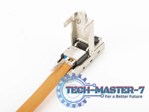 Wtyk modularny RJ45 kat.6A, PoE+, 10GbE, STP, ekranowany, metalowy, beznarzędziowy, AWG 27-22, zaślepka Wtyk modularny RJ45 kat.6A, PoE+, 10GbE, STP, ekranowany, metalowy, beznarzędziowy, AWG 27-22, zaślepka