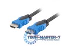 Kabel HDMI M/M v2.0 4K pełna miedź 7,5m czarny Kabel HDMI M/M v2.0 4K pełna miedź 7,5m czarny