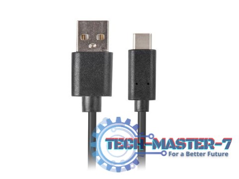 Kabel USB CM - AM 2.0 1.8m czarny QC 3.0 Kabel USB CM - AM 2.0 1.8m czarny QC 3.0