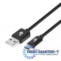 Kabel USB-USB C 1.5m czarny sznurek Kabel USB-USB C 1.5m czarny sznurek