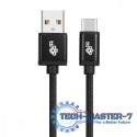Kabel USB-USB C 1.5m czarny sznurek Kabel USB-USB C 1.5m czarny sznurek