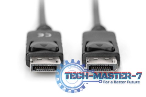 Kabel połączeniowy DisplayPort z zatrzaskami 1080p 60Hz FHD Typ DP/DP M/M czarny 3m Kabel połączeniowy DisplayPort z zatrzaskami 1080p 60Hz FHD Typ DP/DP M/M czarny 3m