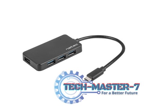 Koncentrator USB 4 porty Silkworm USB 3.0 czarny USB-C Koncentrator USB 4 porty Silkworm USB 3.0 czarny USB-C