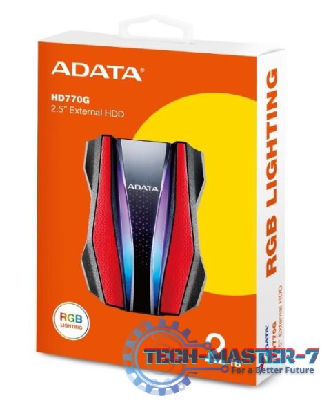 Dysk twardy zewnętrzny HD770G 2TB USB3.2 czerwony Dysk twardy zewnętrzny HD770G 2TB USB3.2 czerwony