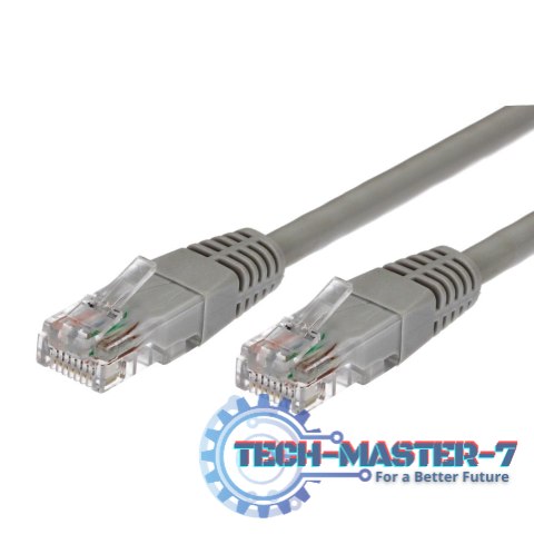 Kabel Patchcord miedziany kat.5e RJ45 UTP 3m. szary Kabel Patchcord miedziany kat.5e RJ45 UTP 3m. szary