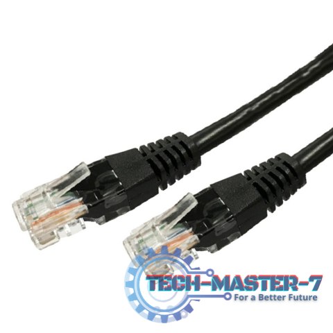 Kabel Patchcord miedziany kat.6 RJ45 UTP 10m. czarny Kabel Patchcord miedziany kat.6 RJ45 UTP 10m. czarny