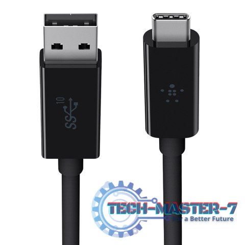 Kabel USB-C do USB A 3.1 1m czarny Kabel USB-C do USB A 3.1 1m czarny