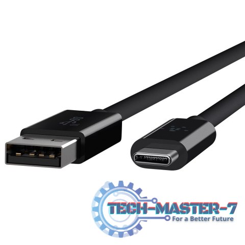 Kabel USB-C do USB A 3.1 1m czarny Kabel USB-C do USB A 3.1 1m czarny