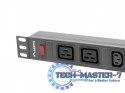 Listwa zasilająca Rack PDU 19 cali 1U 16A 2X C19 8X IEC C13 czarny C20 Listwa zasilająca Rack PDU 19 cali 1U 16A 2X C19 8X IEC C13 czarny C20