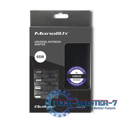 Zasilacz specjalizowany do Lenovo | 65W | 4 wtyczki |+kabel zasilający Zasilacz specjalizowany do Lenovo | 65W | 4 wtyczki |+kabel zasilający