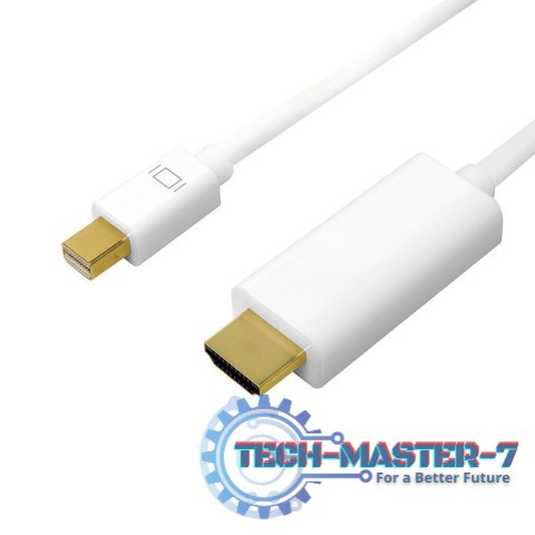 Kabel mini DisplayPort do HDMI,4K, 2m Biały Kabel mini DisplayPort do HDMI,4K, 2m Biały