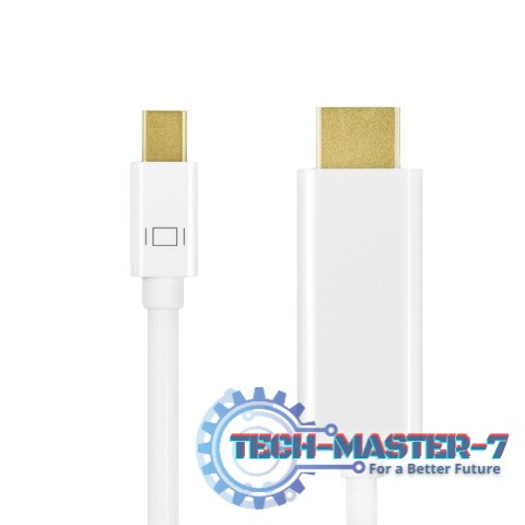 Kabel mini DisplayPort do HDMI,4K, 3m Biały Kabel mini DisplayPort do HDMI,4K, 3m Biały