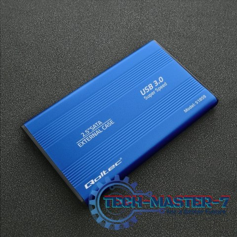 Obudowa na dysk HDD/SSD 2.5 cala SATA3 | USB 3.0 | Niebieska Obudowa na dysk HDD/SSD 2.5 cala SATA3 | USB 3.0 | Niebieska