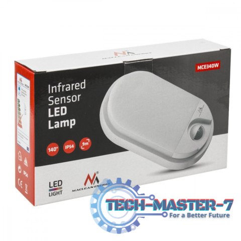 Lampa Led z czujnikiem ruchu 15W MCE340 W Lampa Led z czujnikiem ruchu 15W MCE340 W