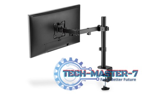 Uchwyt biurkowy pojedynczy z zaciskiem 1xLCD max. 32 cale max. 8 kg uchylno-obrotowy 270 (PIVOT) Uchwyt biurkowy pojedynczy z zaciskiem 1xLCD max. 32 cale max. 8 kg uchylno-obrotowy 270 (PIVOT)