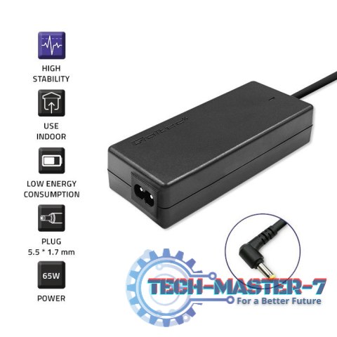 Zasilacz do Acer 65W | 19V | 3.42A | 5.5x1.7 |+kabel zasilający Zasilacz do Acer 65W | 19V | 3.42A | 5.5x1.7 |+kabel zasilający