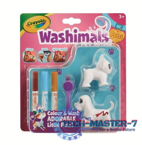 Zestaw kreatywny Crayola Figurki do malowania Washimals Blister Pack Psy Zestaw kreatywny Crayola Figurki do malowania Washimals Blister Pack Psy