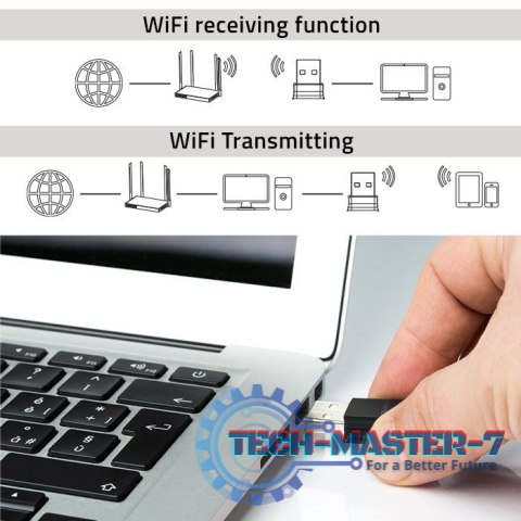 Bezprzewodowy mini adapter Wi-Fi | BT 4.0 USB | standard N Bezprzewodowy mini adapter Wi-Fi | BT 4.0 USB | standard N