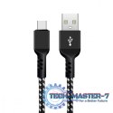 Kabel USB C Fast Charge 2.4A MCE471 Czarny