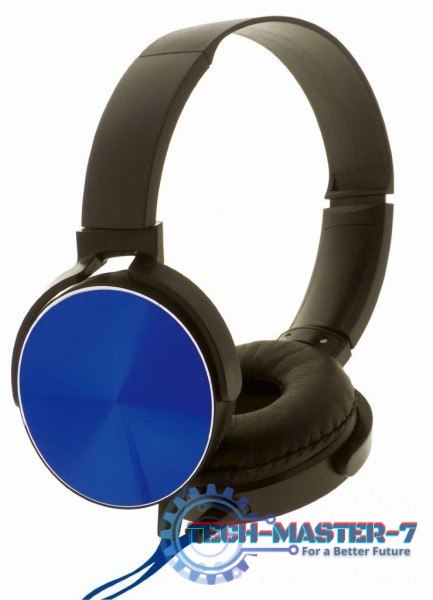 Słuchawki stereo z mikrofonem Montana Czarno-niebieskie Słuchawki stereo z mikrofonem Montana Czarno-niebieskie