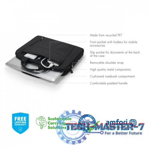Torba Eco Slim Case BASE 15-15.6 cala czarna Torba Eco Slim Case BASE 15-15.6 cala czarna