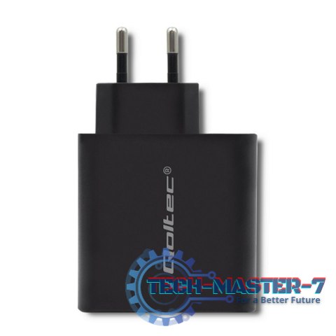 Ładowarka sieciowa | 63W | 5-20V | 1.5-3A | USB typ C PD | USB QC 3.0 | Czarna Ładowarka sieciowa | 63W | 5-20V | 1.5-3A | USB typ C PD | USB QC 3.0 | Czarna