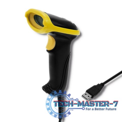 Laserowy czytnik kodów 1D | 2D | USB |Czarny Laserowy czytnik kodów 1D | 2D | USB |Czarny