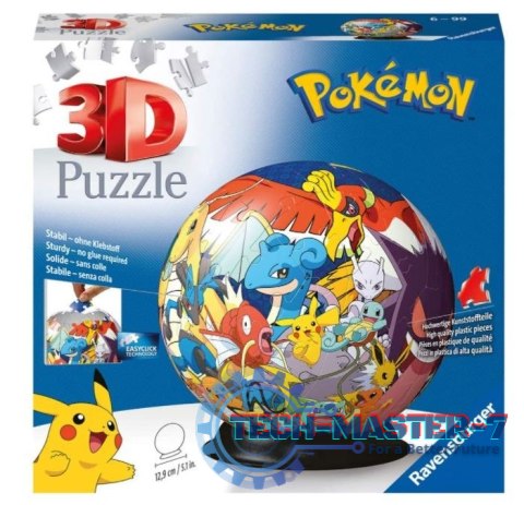 Puzzle 72 elementy 3D Kula, Pokemon Puzzle 72 elementy 3D Kula, Pokemon