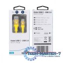 Kabel USB 3.0 - USB C 2m PREMIUM 3A żółty TPE Kabel USB 3.0 - USB C 2m PREMIUM 3A żółty TPE