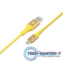 Kabel USB 3.0 - USB C 2m PREMIUM 3A żółty TPE Kabel USB 3.0 - USB C 2m PREMIUM 3A żółty TPE
