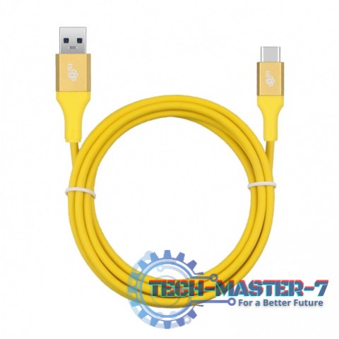 Kabel USB 3.0 - USB C 2m PREMIUM 3A żółty TPE Kabel USB 3.0 - USB C 2m PREMIUM 3A żółty TPE