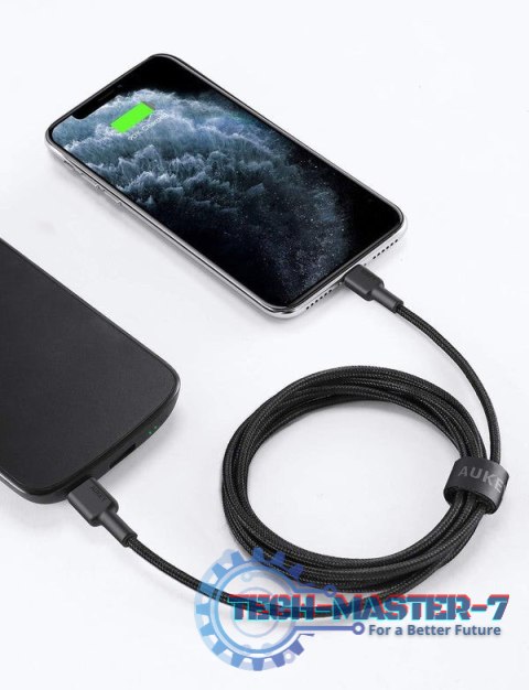 CB-CL03 Black nylonowy kabel Lightning-USB C | USB Power Delivery USB-PD | 2m | certyfikat MFi Apple CB-CL03 Black nylonowy kabel Lightning-USB C | USB Power Delivery USB-PD | 2m | certyfikat MFi Apple
