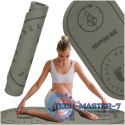Mata fitness do ćwiczeń jogi skakania na skakance wygłuszająca antypoślizgowa 125x61,5x0,6 cm szara Mata fitness do ćwiczeń jogi skakania na skakance wygłuszająca antypoślizgowa 125x61,5x0,6 cm szara
