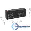 Akumulator AGM | 12V | 2.3Ah | max. 34.5A Akumulator AGM | 12V | 2.3Ah | max. 34.5A