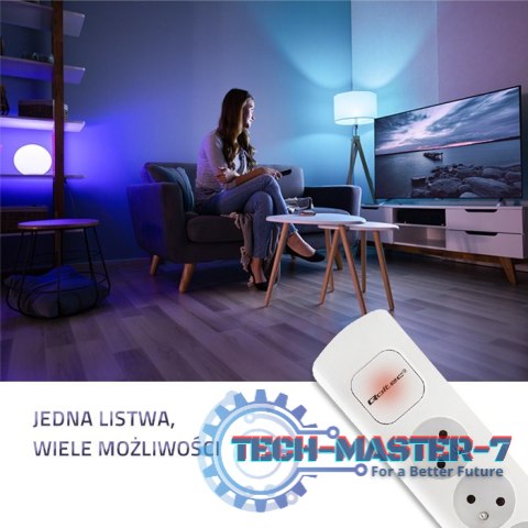 Listwa zasilająca | 5 gniazd | 1.8m | Biała Listwa zasilająca | 5 gniazd | 1.8m | Biała