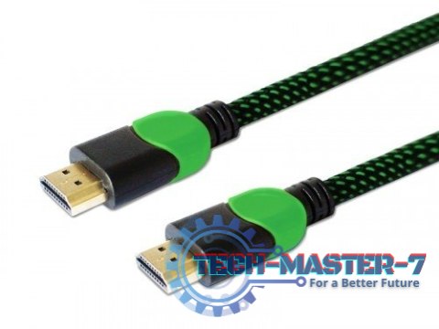 Kabel HDMI 2.0 zielono-czarny 1,8m, GCL-03 Kabel HDMI 2.0 zielono-czarny 1,8m, GCL-03