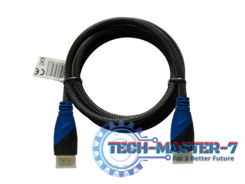 Kabel HDMI (M) 5m, oplot nylonowy, złote końcówki, v1.4 high speed, ethernet/3D, CL-49 Kabel HDMI (M) 5m, oplot nylonowy, złote końcówki, v1.4 high speed, ethernet/3D, CL-49