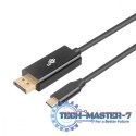 Kabel USB C - Displayport 2m czarny Kabel USB C - Displayport 2m czarny