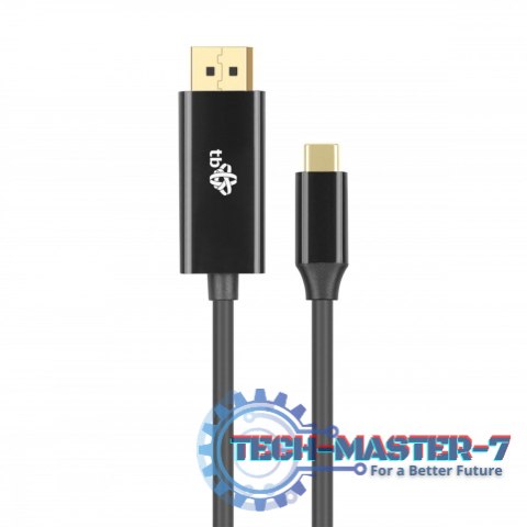 Kabel USB C - Displayport 2m czarny Kabel USB C - Displayport 2m czarny