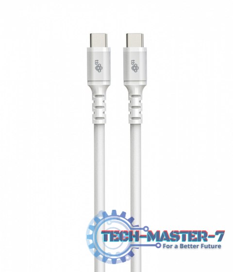 Kabel USB-C - USB-C 2m silikonowy biały Kabel USB-C - USB-C 2m silikonowy biały