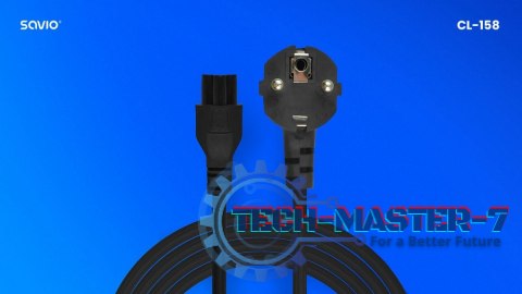 Kabel zasilający koniczynka, 3m, CL-158 Kabel zasilający koniczynka, 3m, CL-158