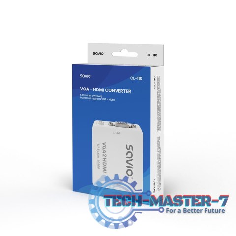 Konwerter/Adapter VGA - HDMI Full HD/1080p 60Hz, CL-110 Konwerter/Adapter VGA - HDMI Full HD/1080p 60Hz, CL-110