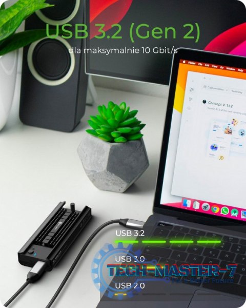 Stacja dokująca IB-180MC-C31 M.2 NVMe&SATA Docking, USB 3.2 (Gen2) Type-C, Aluminium Stacja dokująca IB-180MC-C31 M.2 NVMe&SATA Docking, USB 3.2 (Gen2) Type-C, Aluminium