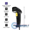 Laserowy czytnik kodów kreskowych 1D | USB | Czarny Laserowy czytnik kodów kreskowych 1D | USB | Czarny