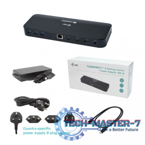 Stacja dokującaThunderbolt 3/USB-C Dual 4K Docking Station + USB-C to DisplayPort Cable (1,5m) + Power Delivery 60W Stacja dokującaThunderbolt 3/USB-C Dual 4K Docking Station + USB-C to DisplayPort Cable (1,5m) + Power Delivery 60W